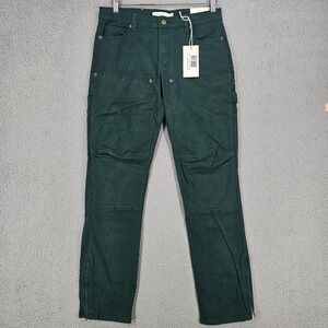 Mnml Jeans Mens 28 Green Ivy M827 Slim Workwear‎ Denim Carpenter Zip Hem Pants